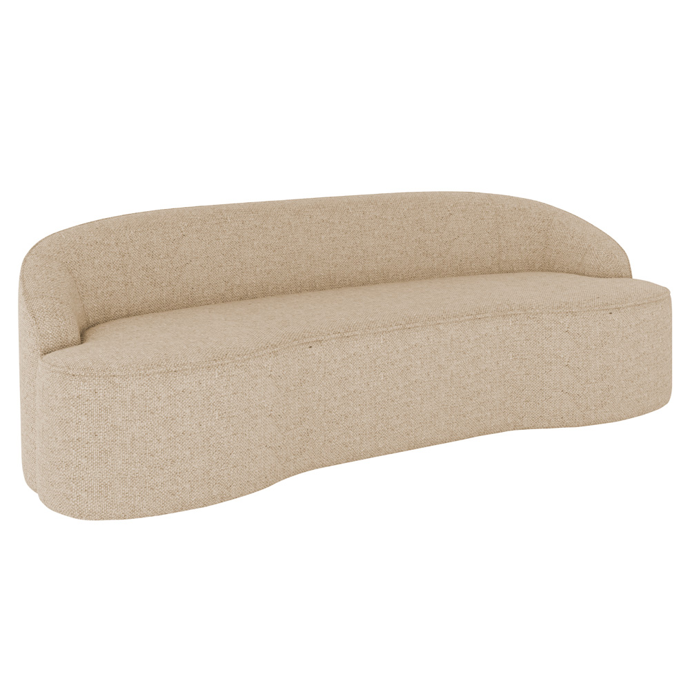 Sofá 2 Lugares para Sala de Estar Living 150cm Theo D06 Linho Marfim - Mpozenato