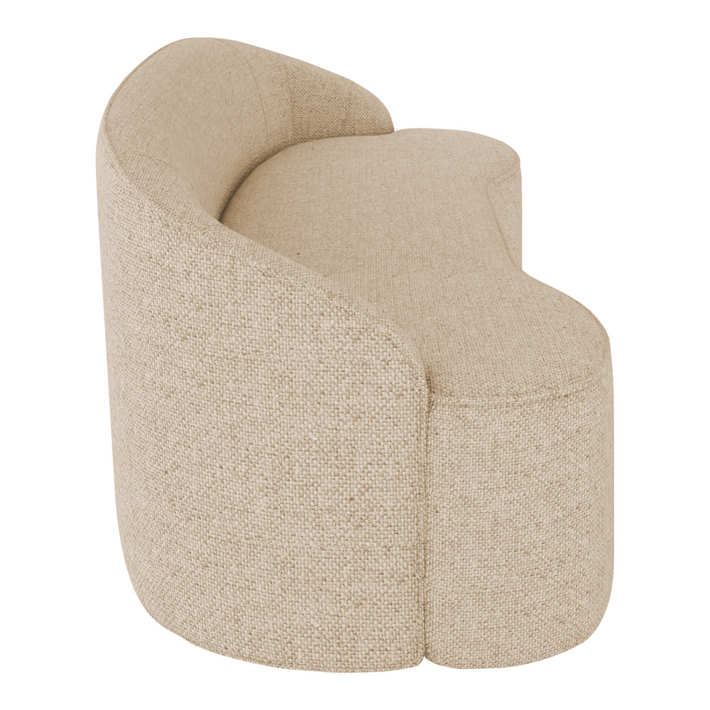 Sofá 2 Lugares para Sala de Estar Living 150cm Theo D06 Linho Marfim - Mpozenato
