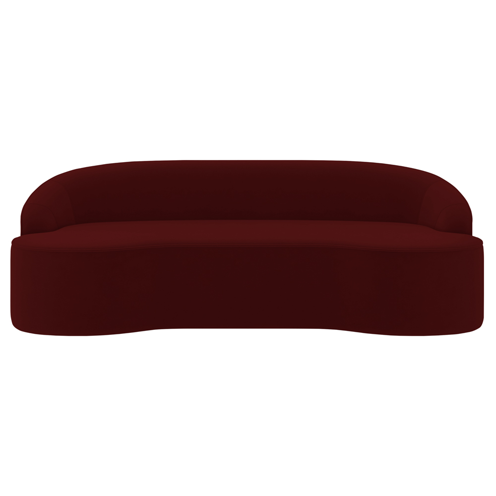 Sofá 2 Lugares para Sala de Estar Living 150cm Theo D06 Veludo Bordô - Mpozenato