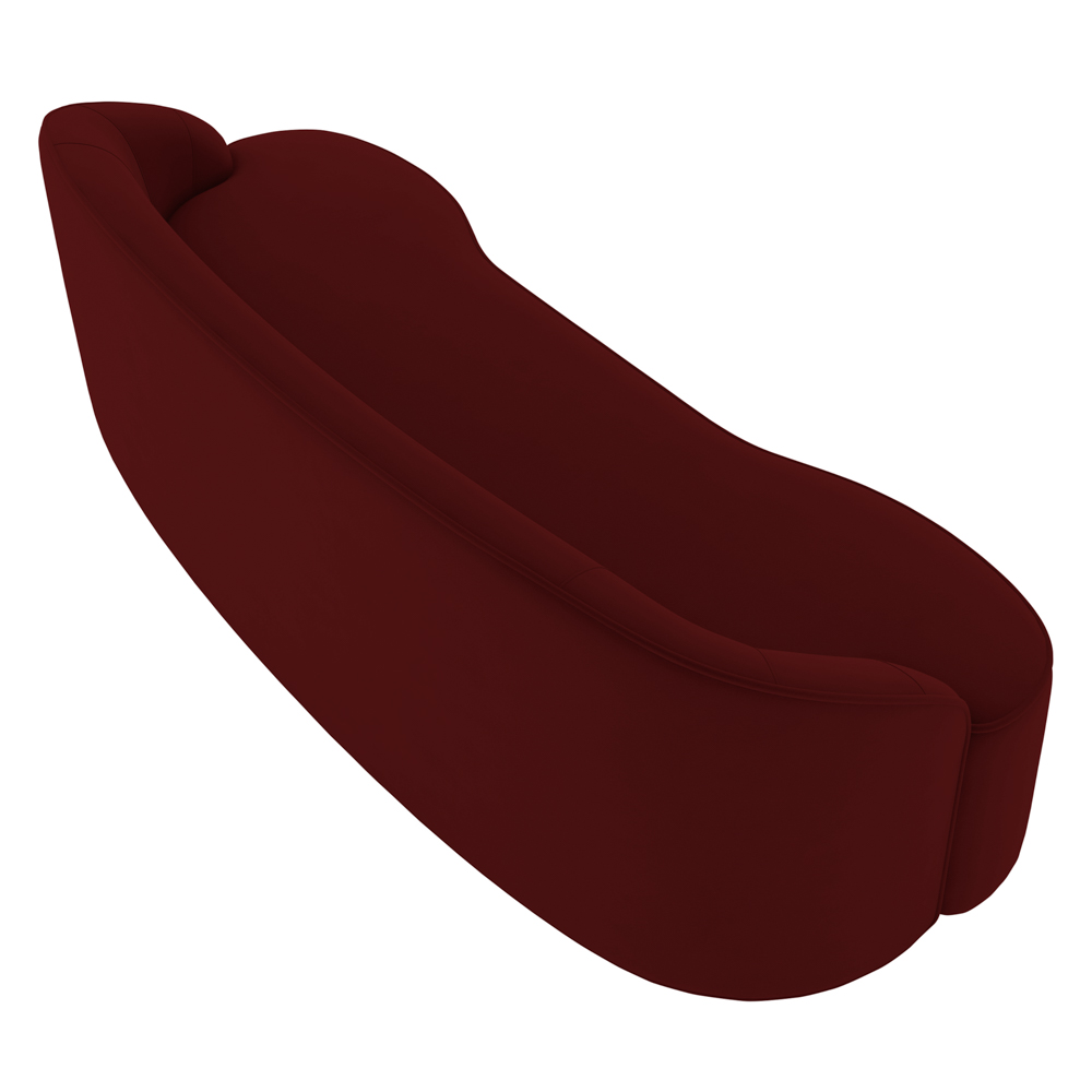 Sofá 2 Lugares para Sala de Estar Living 150cm Theo D06 Veludo Bordô - Mpozenato