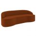 Sofá 2 Lugares para Sala de Estar Living 150cm Theo D06 Veludo Laranja - Mpozenato