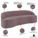 Sofá 2 Lugares para Sala de Estar Living 150cm Theo D06 Veludo Rosa - Mpozenato