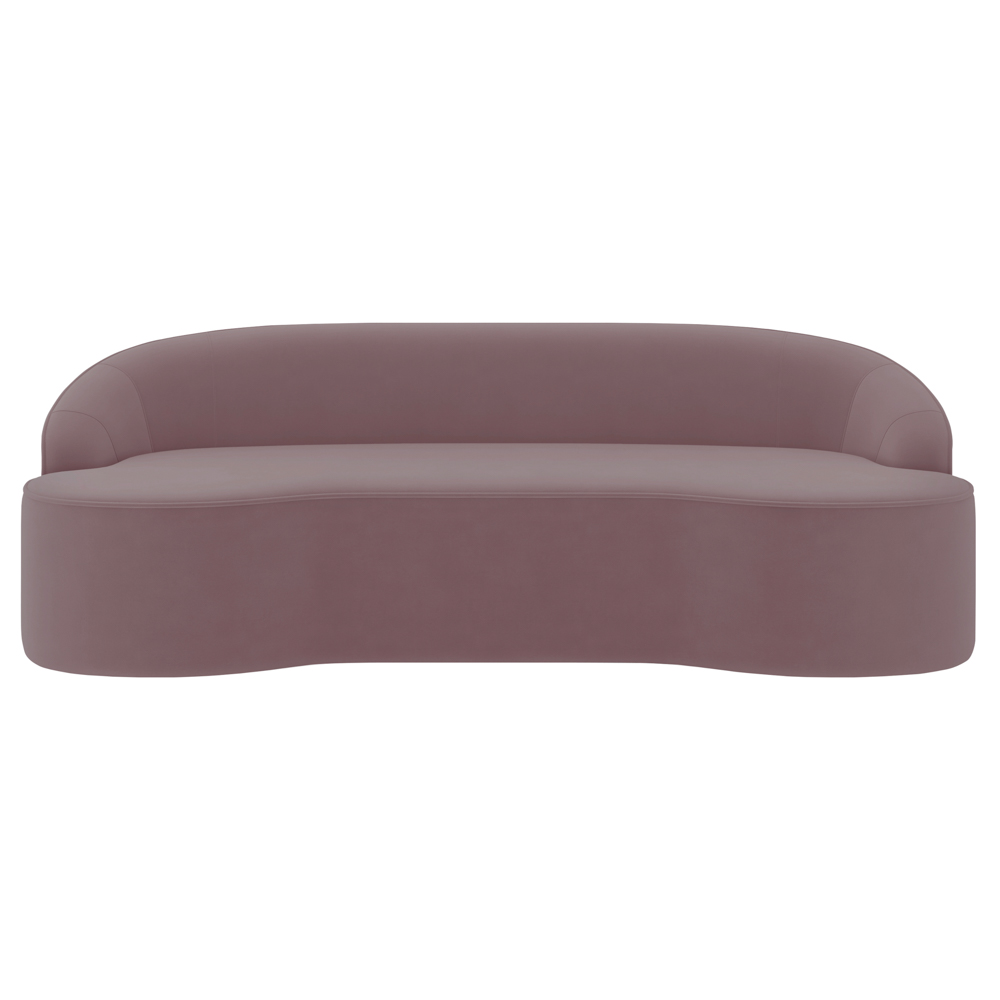 Sofá 2 Lugares para Sala de Estar Living 150cm Theo D06 Veludo Rosa - Mpozenato