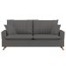Sofá 200cm 3 Lugares com Almofadas Pés Curvos Veras Suede D05 Cinza - Mpozenato