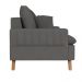 Sofá 200cm 3 Lugares com Almofadas Pés Curvos Veras Suede D05 Cinza - Mpozenato