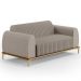 Sofá 210cm 3 Lugares Base Gold Molino D06 Linho C-370 Bege - Mpozenato