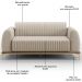 Sofá 210cm 3 Lugares Base Gold Molino D06 Suede C-309 Bege - Mpozenato