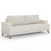 Sofá 3 Lugares 180cm Living Pés Curvos Santi D05 Boucle Creme - Mpozenato