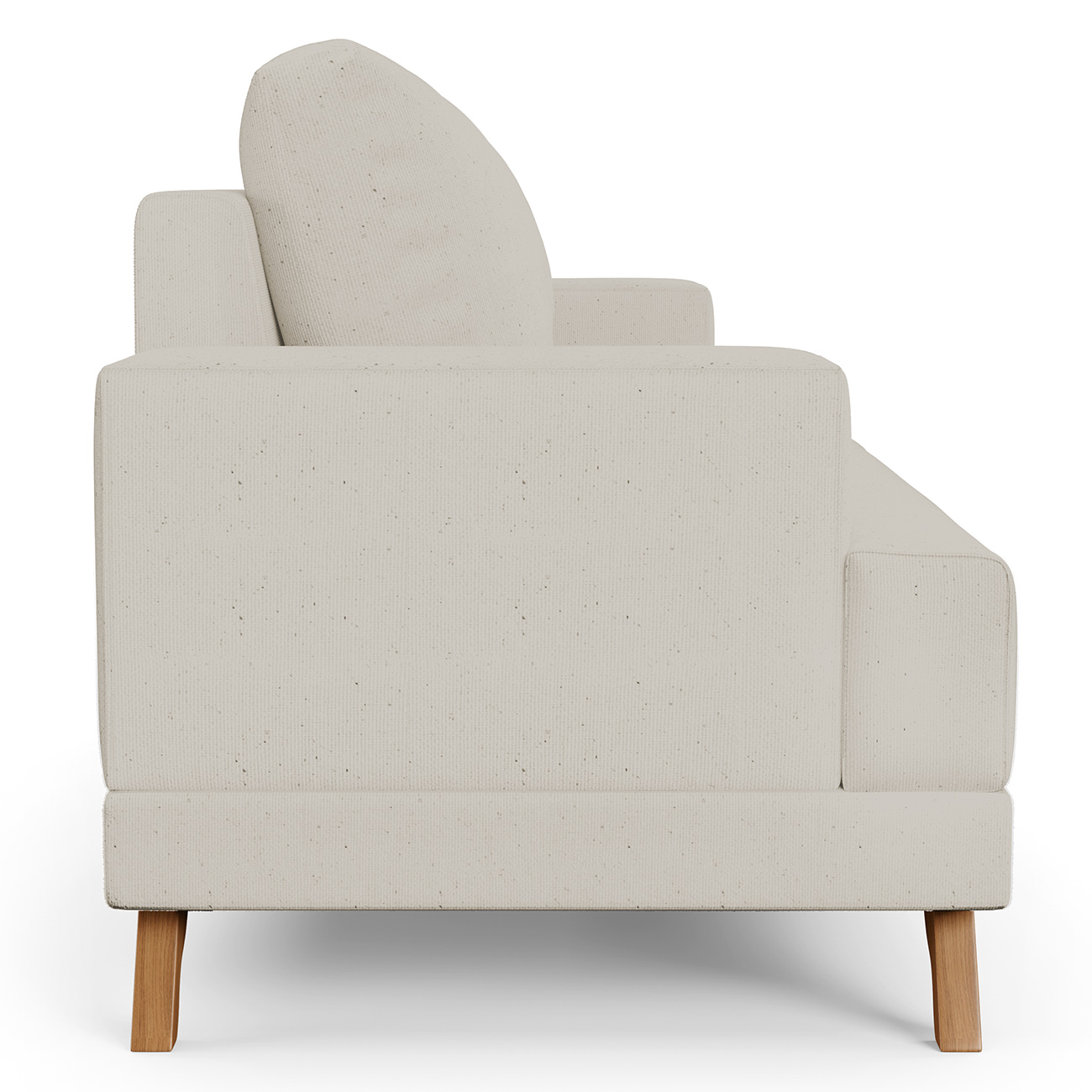 Sofá 3 Lugares 180cm Living Pés Curvos Santi D05 Linho Bege - Mpozenato