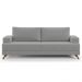 Sofá 3 Lugares 180cm Living Pés Curvos Santi D05 Suede Cinza - Mpozenato