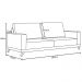 Sofá 3 Lugares 180cm Living Pés Curvos Santi D05 Suede Cinza - Mpozenato