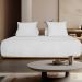 Sofá 3 Lugares 200cm Ilha Base Madeira Viero S06 Boucle Branco - Mpozenato