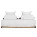Sofá 3 Lugares 200cm Ilha Base Madeira Viero S06 Boucle Branco - Mpozenato