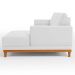Sofá 3 Lugares 200cm Living Com Chaise Direito Sala de Estar Kayrós D05 Sintético Branco - Mpozenato