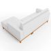 Sofá 3 Lugares 200cm Living Com Chaise Direito Sala de Estar Kayrós D05 Sintético Branco - Mpozenato