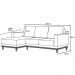 Sofá 3 Lugares 200cm Living Com Chaise Esquerdo Sala de Estar Kayrós D05 Sintético Branco - Mpozenato