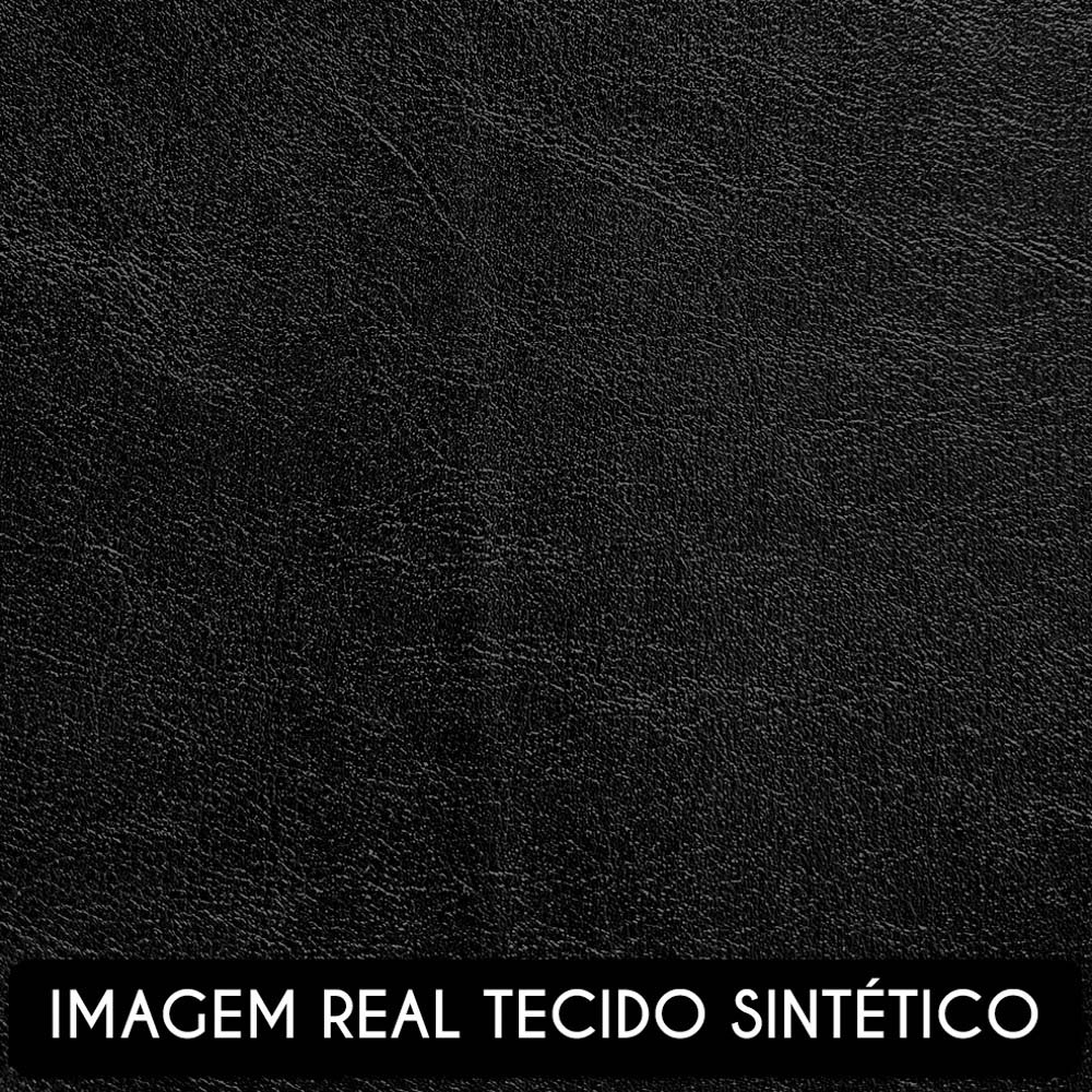 Sofá 3 Lugares 200cm Living Pés Curvos Santi D05 Sintético Preto - Mpozenato