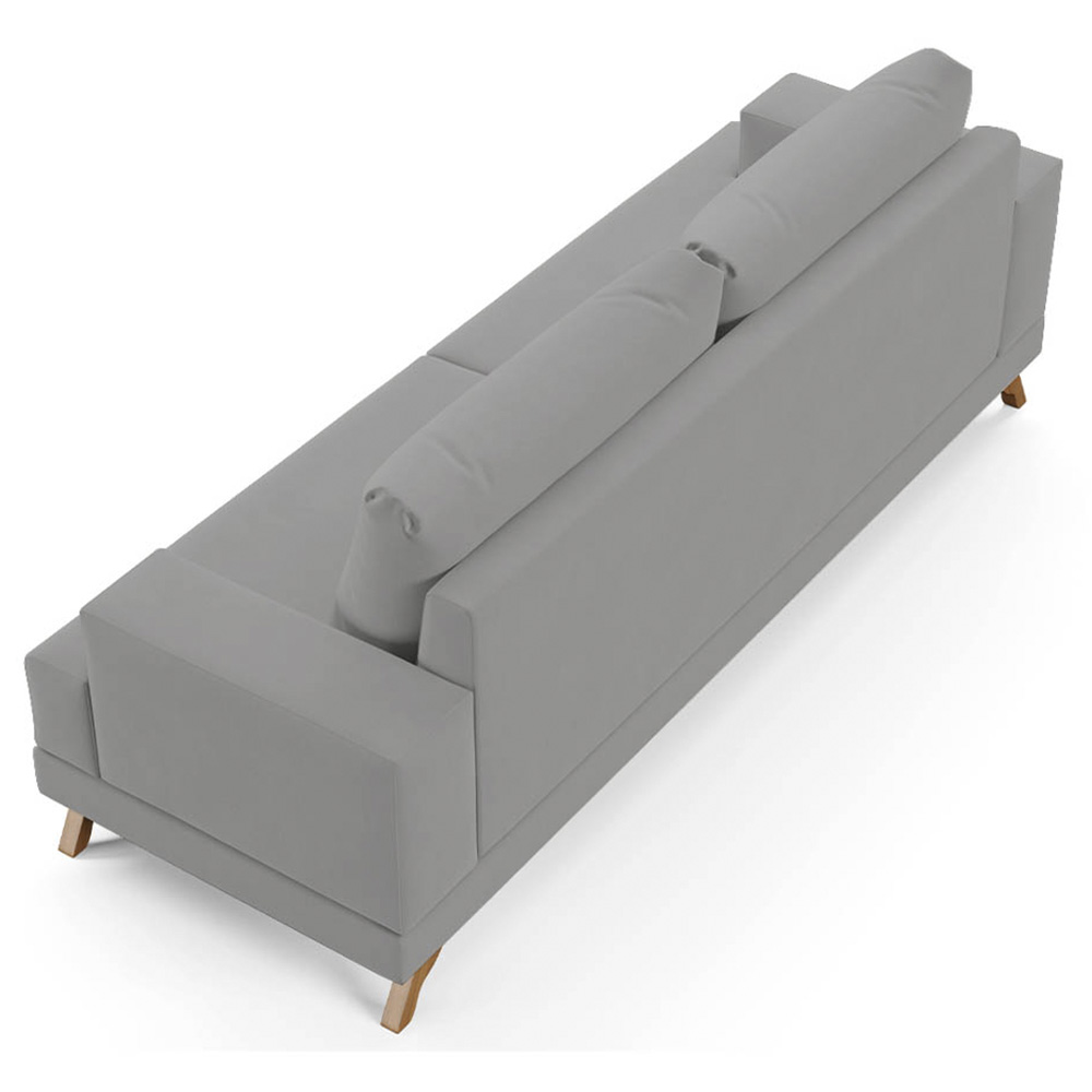 Sofá 3 Lugares 200cm Living Pés Curvos Santi D05 Sintético Preto - Mpozenato