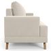 Sofá 3 Lugares 200cm Living Pés Curvos Santi D05 Suede Bege - Mpozenato
