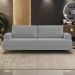 Sofá 3 Lugares 200cm Living Pés Curvos Santi D05 Suede Cinza - Mpozenato