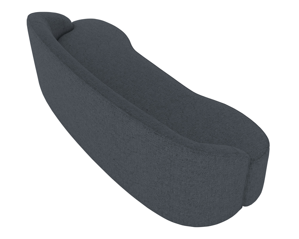 Sofá 3 Lugares 200cm Living Pés Curvos Santi D05 Suede Cinza - Mpozenato