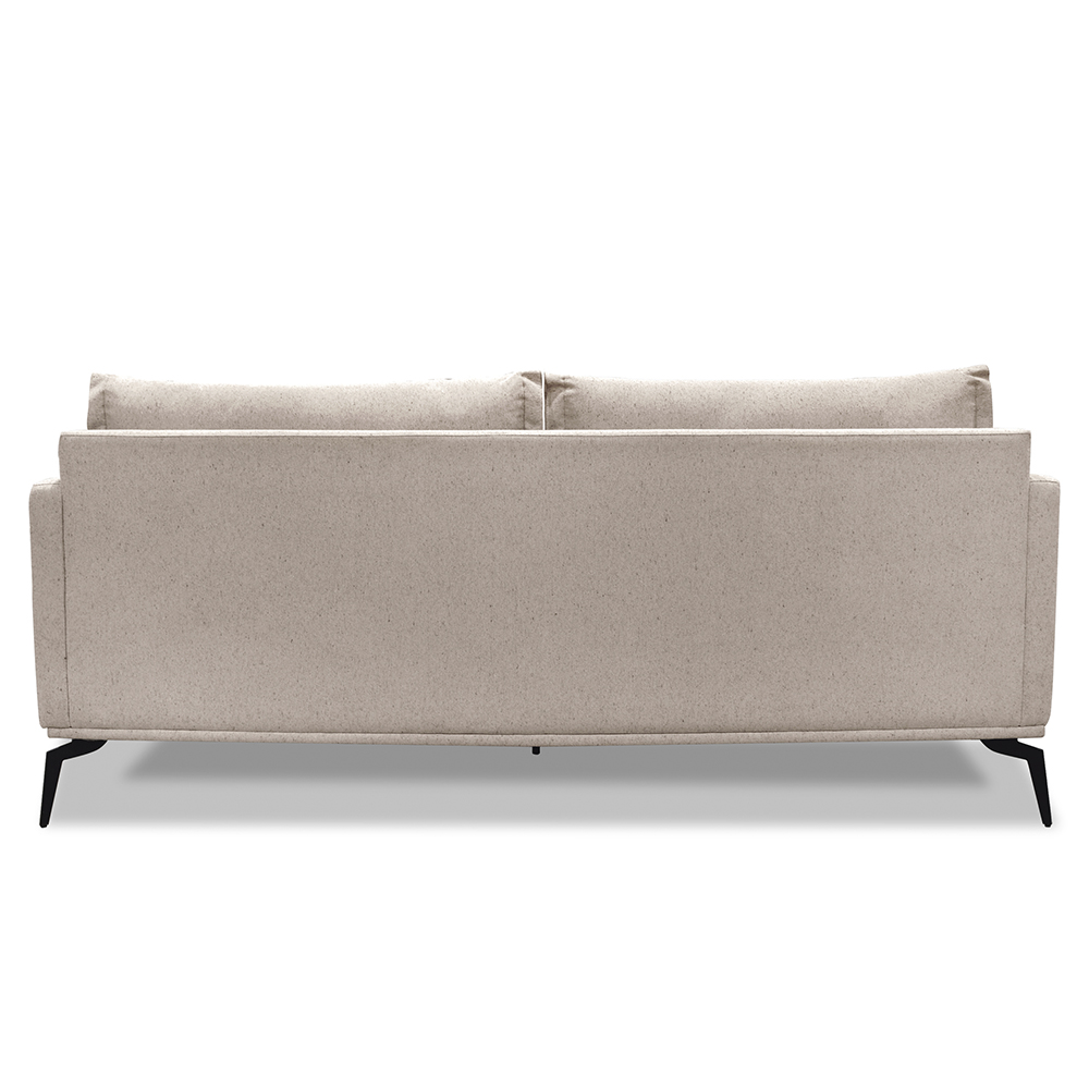 Sofá 3 Lugares 200cm Pés de Metal Vecchia S06 Linho Areia - Mpozenato