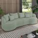 Sofá 3 Lugares 210cm Orgânico Quito K04 Bouclê Verde - Mpozenato