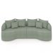 Sofá 3 Lugares 210cm Orgânico Quito K04 Bouclê Verde - Mpozenato