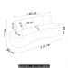 Sofá 3 Lugares 210cm Orgânico Viana B10 Bouclê Creme - Mpozenato
