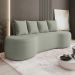 Sofá 3 Lugares 210cm Orgânico Viana B10 Bouclê Menta - Mpozenato