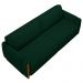Sofá 3 Lugares 223cm Pés Madeira Amaranto M22 Veludo Verde - Mpozenato