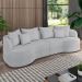 Sofá 3 Lugares 230cm Orgânico Quito K04 Bouclê Cinza - Mpozenato