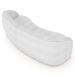 Sofá 3 Lugares 240cm Orgânico Zion M22 Boucle Branco - Mpozenato