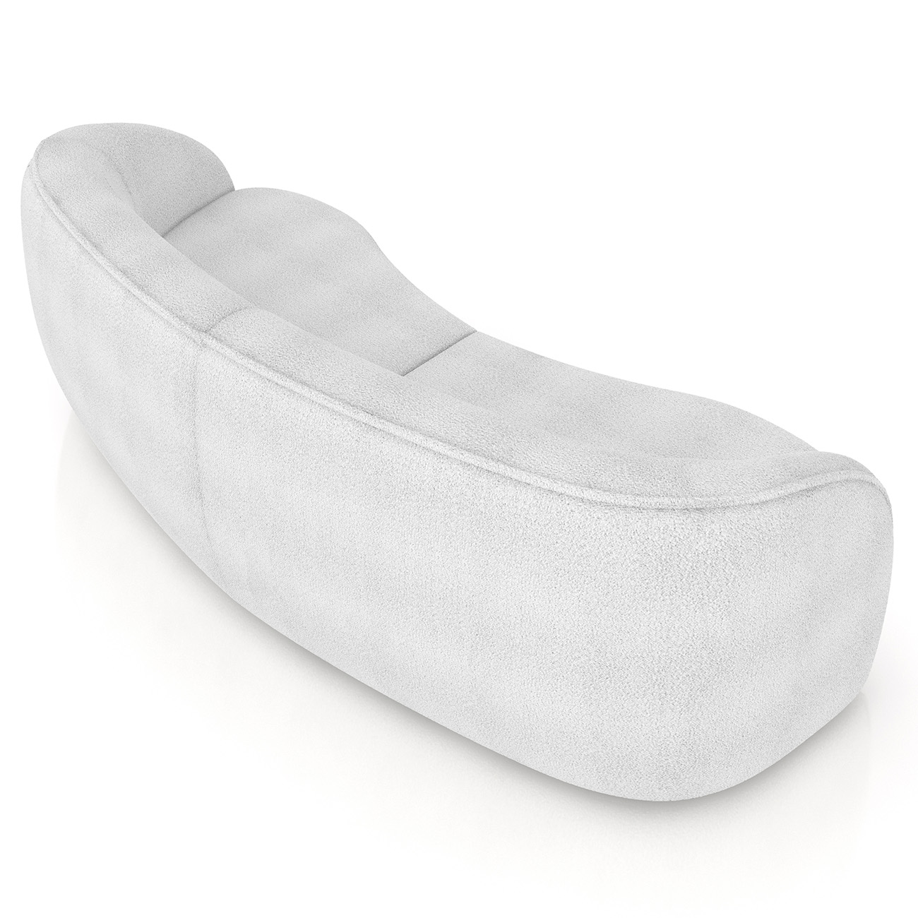 Sofá 3 Lugares 240cm Orgânico Zion M22 Boucle Branco - Mpozenato