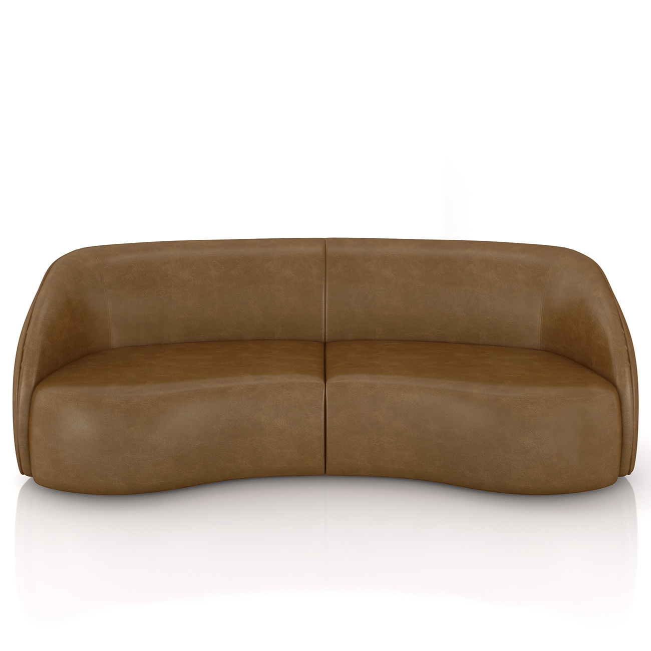 Sofá 3 Lugares 240cm Orgânico Zion M22 Sintético Caramelo - Mpozenato
