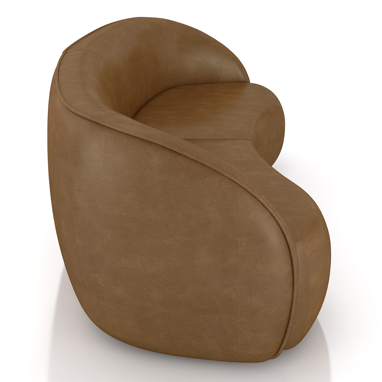 Sofá 3 Lugares 288cm Orgânico Zion M22 Sintético Caramelo - Mpozenato
