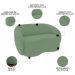 Sofá 3 Lugares Living 180cm e 1 Poltrona Giratória Garbin K04 Bouclê Verde - Mpozenato