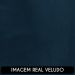 Sofá 3 Lugares Living 180cm e 1 Poltrona Giratória Garbin K04 Veludo Azul Marinho - Mpozenato