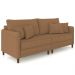 Sofá 3 Lugares Living 192cm Pé Madeira Zoe Linho Terracota Z08 - Mpozenato