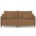 Sofá 3 Lugares Living 192cm Pé Madeira Zoe Linho Terracota Z08 - Mpozenato