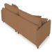 Sofá 3 Lugares Living 192cm Pé Madeira Zoe Linho Terracota Z08 - Mpozenato