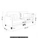 Sofá 3 Lugares Living 192cm Pé Madeira Zoe Sintético Marrom Z08 - Mpozenato