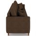 Sofá 3 Lugares Living 192cm Pé Madeira Zoe Sintético Marrom Z08 - Mpozenato