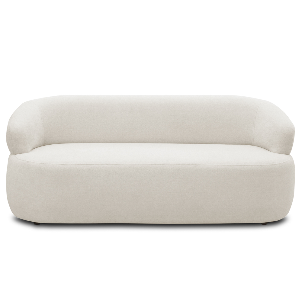 Sofá 3 Lugares Living Orgânico Sala de Estar 170cm Conka F05 Bouclê Off White - Mpozenato
