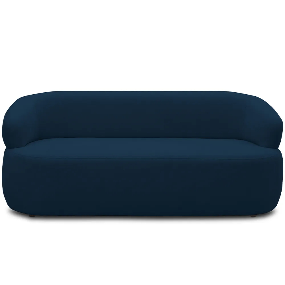 Sofá 3 Lugares Living Orgânico Sala de Estar 170cm Conka F05 Veludo Azul - Mpozenato