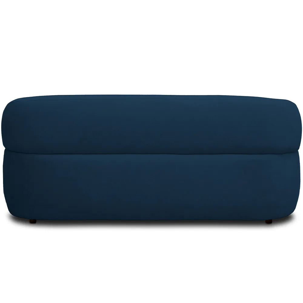Sofá 3 Lugares Living Orgânico Sala de Estar 170cm Conka F05 Veludo Azul - Mpozenato