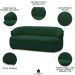 Sofá 3 Lugares Living Orgânico Sala de Estar 170cm Conka F05 Veludo Verde - Mpozenato
