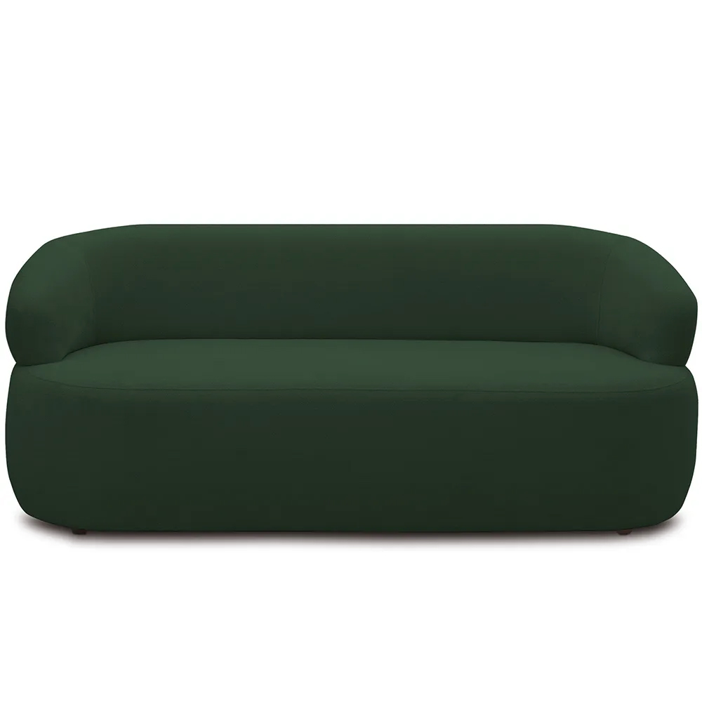 Sofá 3 Lugares Living Orgânico Sala de Estar 170cm Conka F05 Veludo Verde - Mpozenato