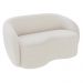Sofá 3 Lugares Living Orgânico Sala de Estar 180cm Garbin K04 Bouclê Bege - Mpozenato