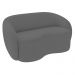 Sofá 3 Lugares Living Orgânico Sala de Estar 180cm Garbin K04 Bouclê Cinza - Mpozenato